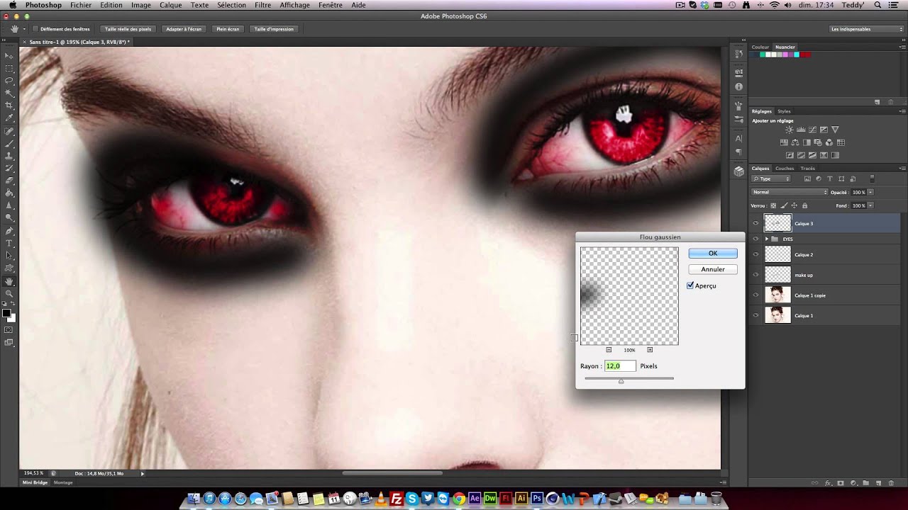 How To Beginning Of Vampire Makeup With Photoshop CS6 YouTube