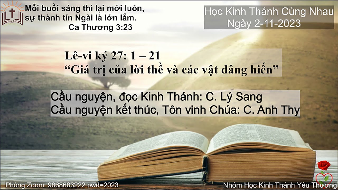 Lê-vi ký 27: 1 – 21 “Giá trị của lời thề và các vật dâng hiến” - Nhóm ...