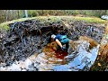 Tearing Out 2 Rebuilt Beaver Dams By Hand & Unclogging A Culvert! Part 6 Of 6! It's Clear & Flowing!