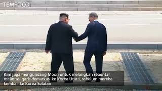 Download Lagu Kim Jong Un Genggam Tangan Moon Jae-in Lewati Perbatasan Korea MP3