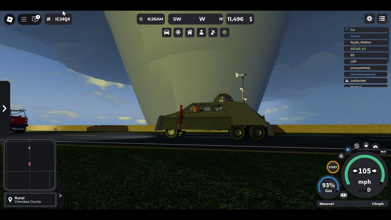 Chasing 200+ Tornadoes In The Tiv 2 In Twisted ROBLOX - YouTube