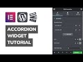 How to use accordion widget in elementor wordpress plugin free