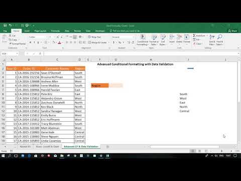 Dynamic Advanced Conditional Formatting with Data Validation