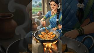 Heavy Rain Village Life Fresh River Fish Curry & Crispy Fish Fry Authentic Village Cooking #shorts