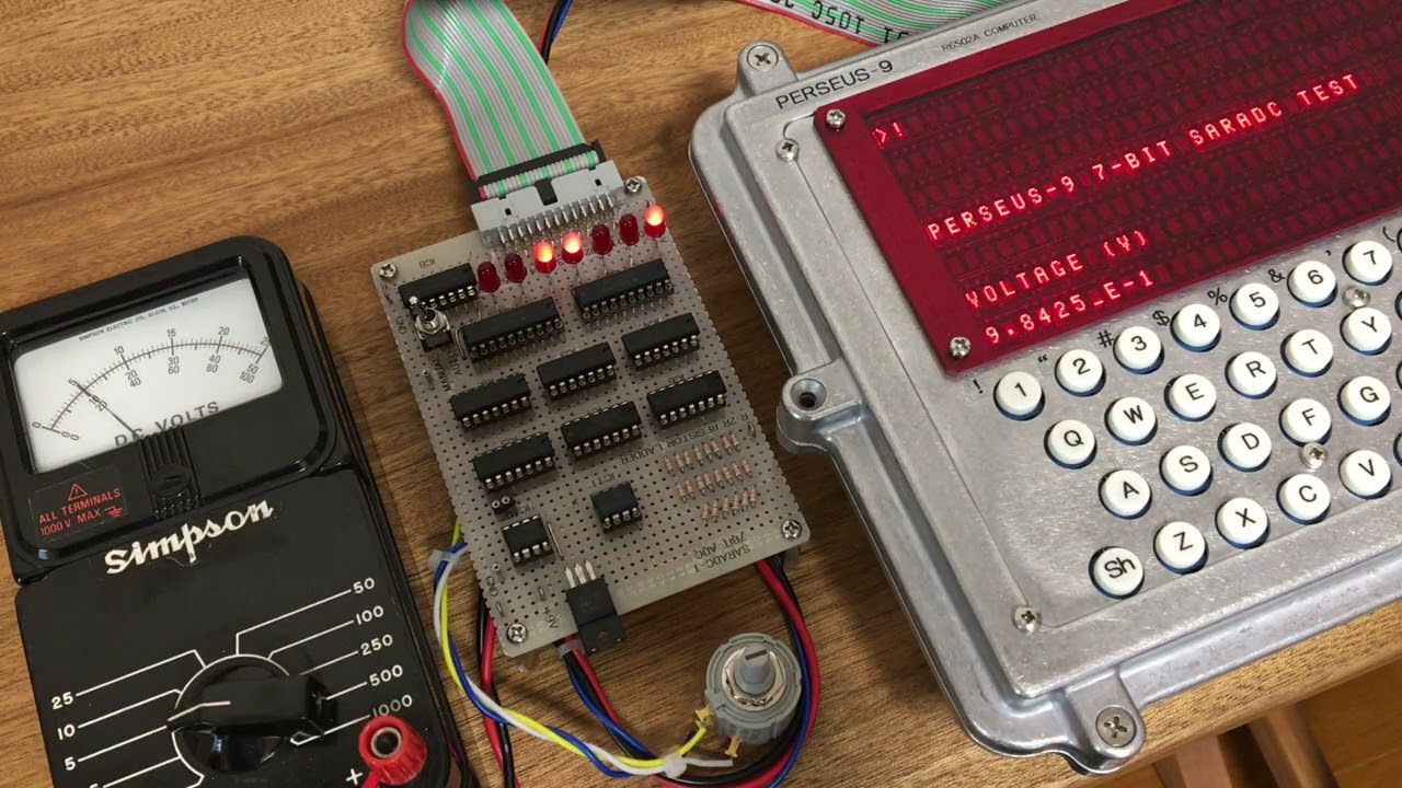 SAR AD conversion and voltage display with a home-made 6502 computer