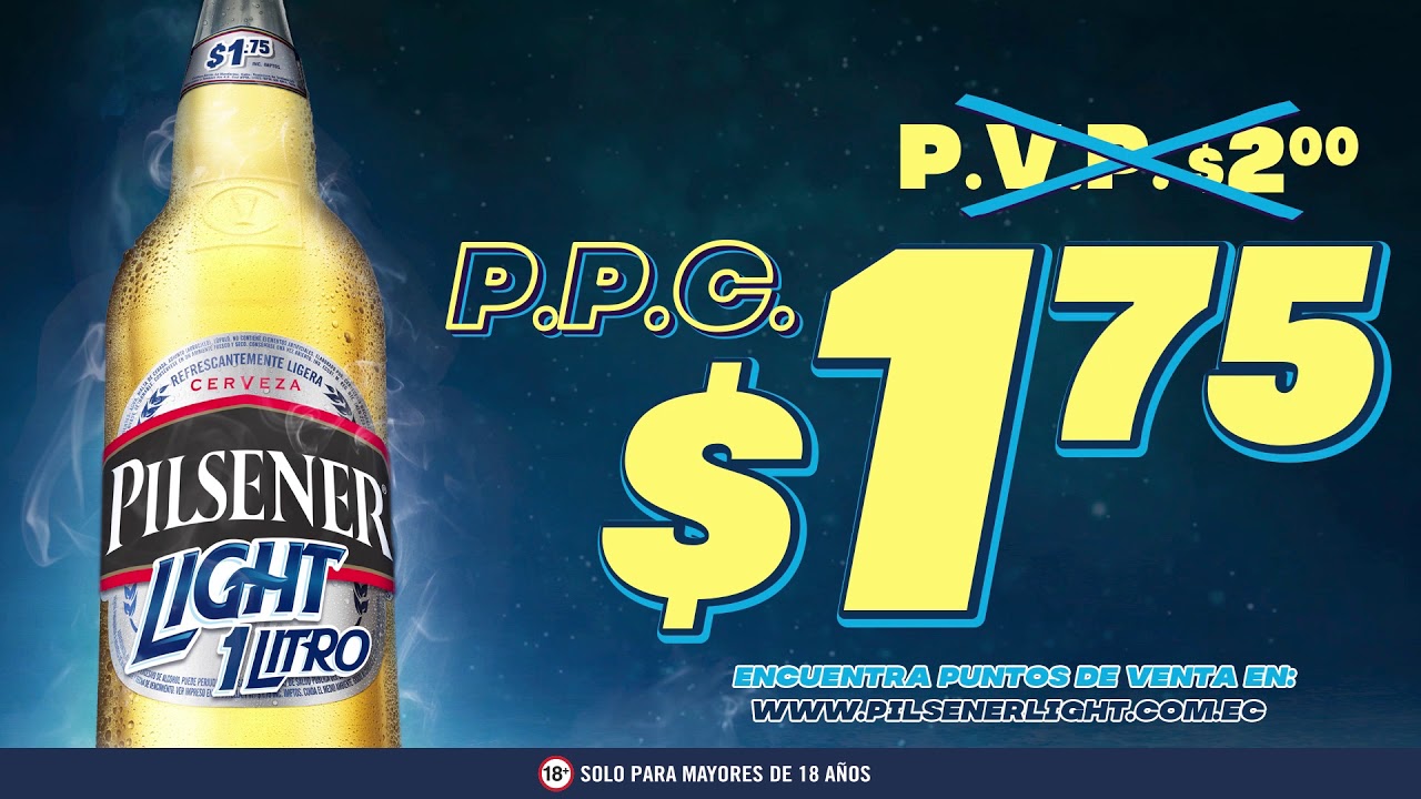 Cerveza Pilsener Light Ppc Precio Para Compartir Youtube