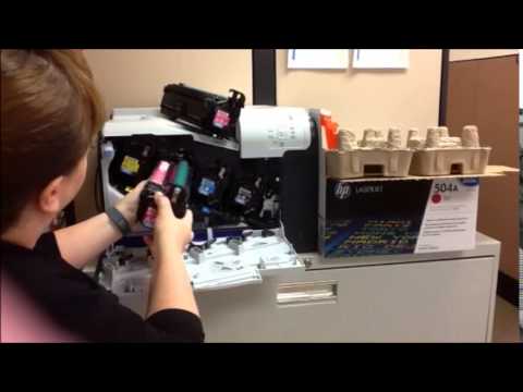 Changing Toner for HP CP Laserjet 3525 and 4025