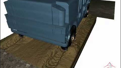 Coupled multibody dynamics - discrete element simulation of a ground vehicle on a mud/clay terrain