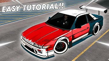 Nissan Silvia S13 Manga Style Livery Design Tutorial | Easy Tutorial | Car Parking Multiplayer