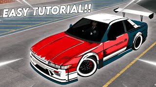 Nissan Silvia S13 Manga Style Livery Design Tutorial | Easy Tutorial | Car Parking Multiplayer