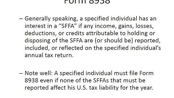 Your Lifeline for Form 8938: Module 1