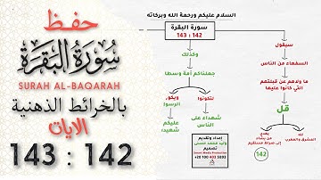 حفظ سورة البقرة | بالخرائط الذهنية | الايات 142 : 143   #حفظ_القرآن_الكريم