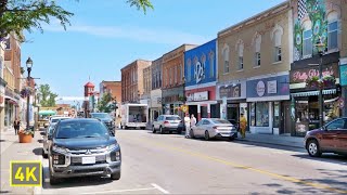 Downtown OWEN SOUND 4K Walk Ontario Canada | Relaxing walking tour travel vlogs