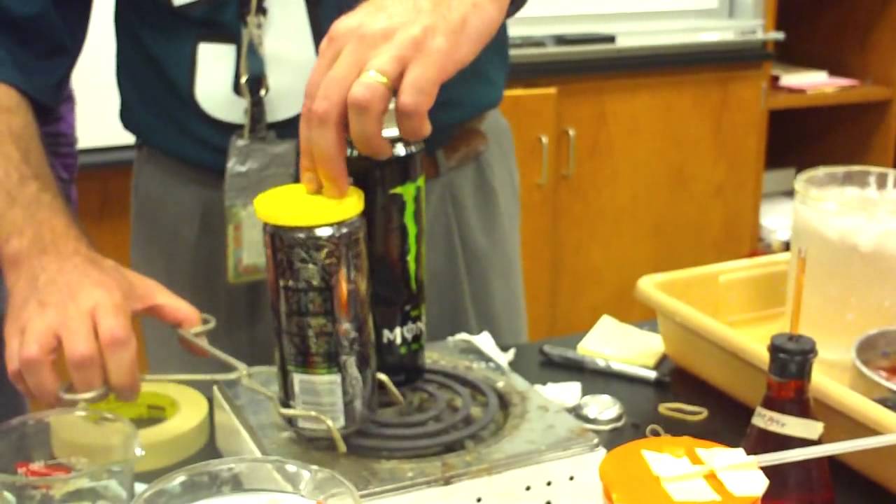 How to crush a can with air pressure. YouTube