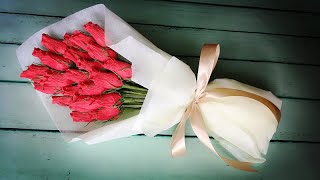 ABC TV | How To Make Rose Bud Bouquet From Crepe Paper - Craft Tutorial
