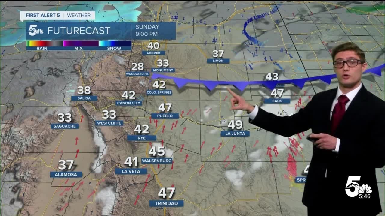 A cold front leads to calmer but still breezy conditions Monday - YouTube
