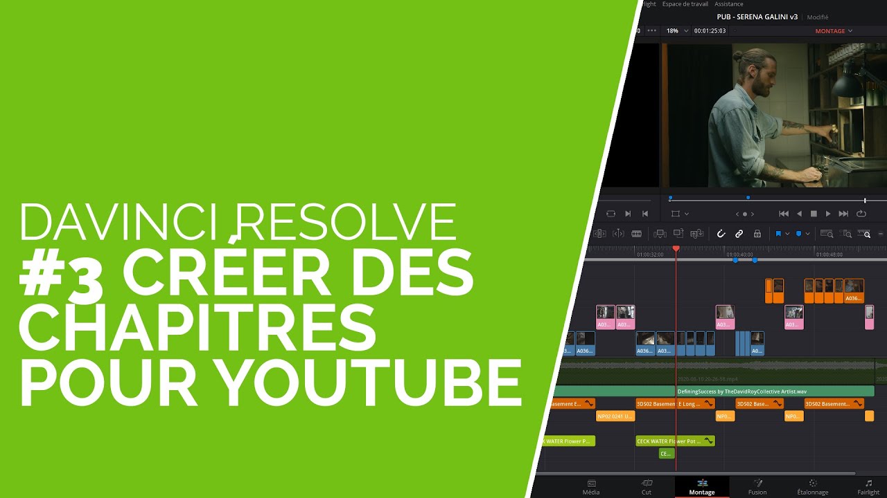 DaVinci Resolve 17 -  TUTO - CREER DES CHAPITRES POUR YOUTUBE