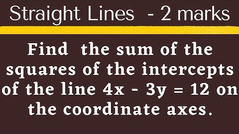 Straight Lines | 2 marks problem @EAG