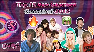 JennaMarbles Growth & new creators? | The Top 15 Most Subscribed Channels of 2012! (DAILY DATA)
