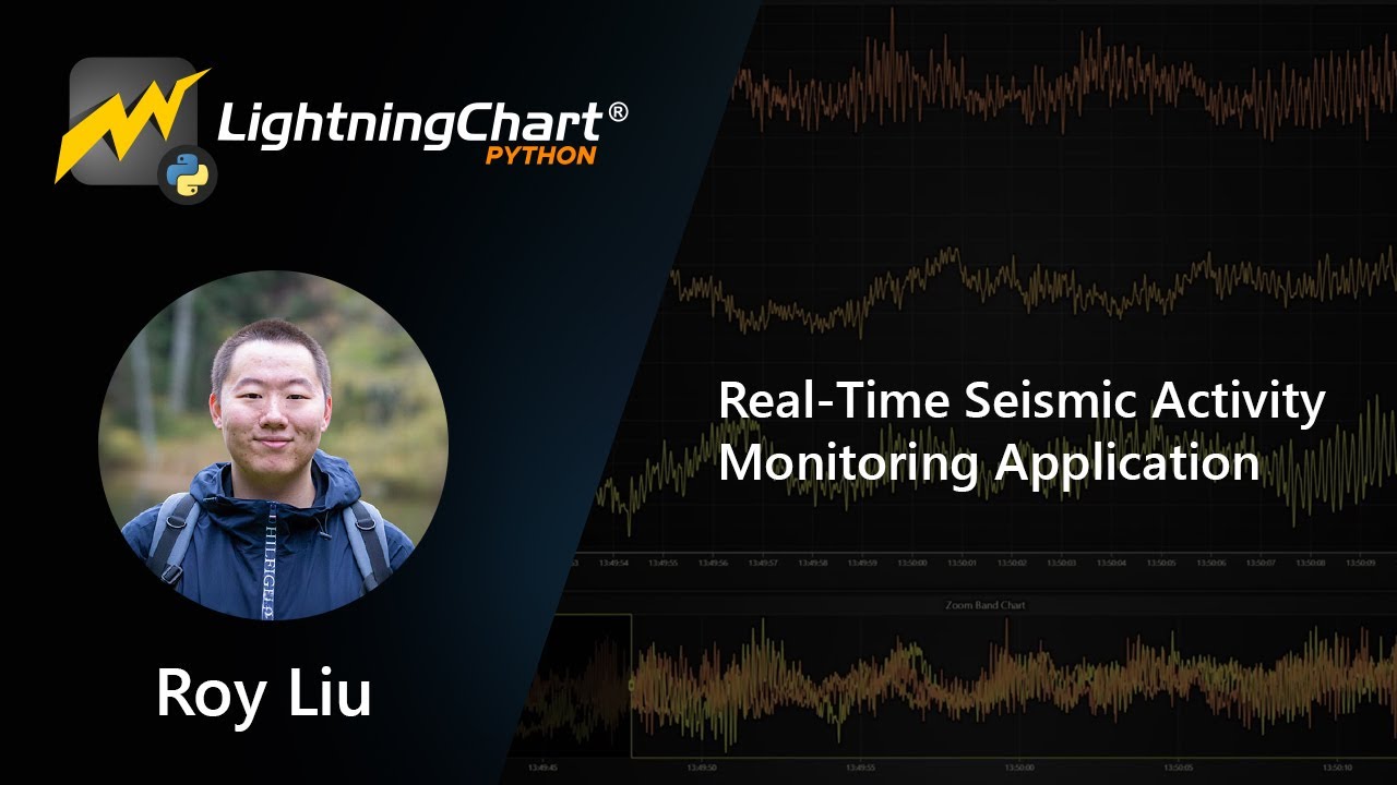 Real-Time Seismic Activity Monitoring Application #pythonprojects | LightningChart Python