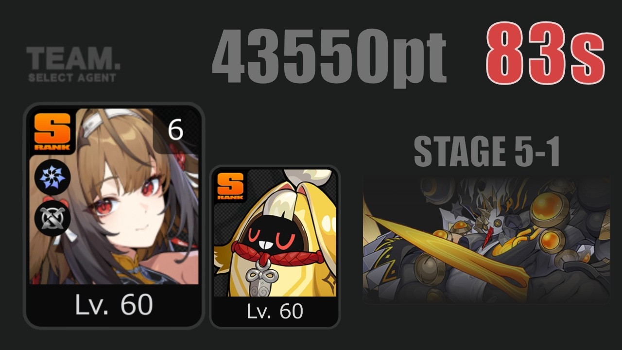 【ゼンゼロ】 Ver2.6 式輿防衛戦 激変ノード5-1 葉瞬光 単騎 83秒 43550pt ノーダメージ