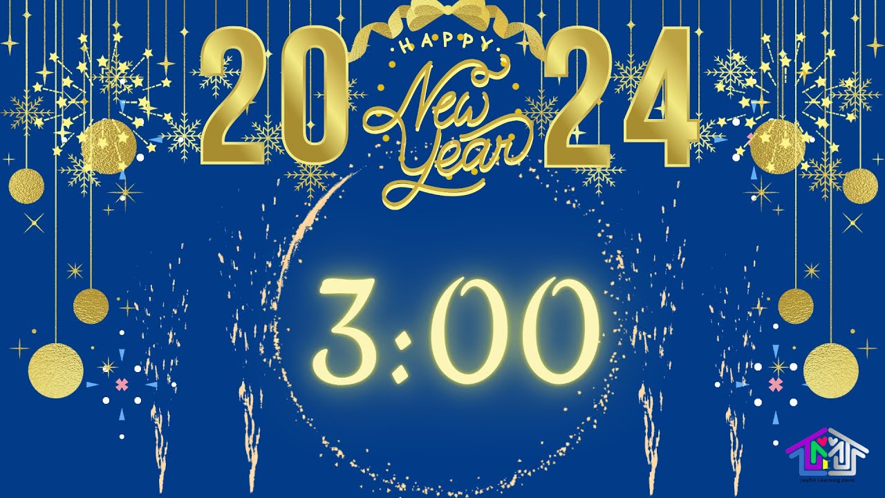 3-Minute Countdown Timer with Music | Happy New Year! 🤍🎼⏰🥳🎆 - YouTube