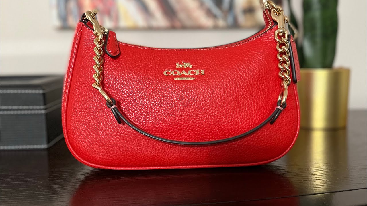 Coach Teri Shoulder Bag(Miami Red)❤️Review & what fits inside