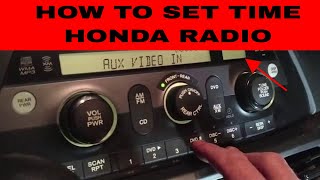 Honda Odyssey| How to Set the Clock