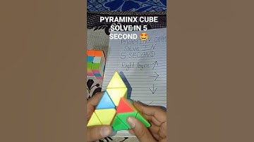 Pyraminx cube solved in 5 second #youtubeshorts #viral #Shorts🤩🤩