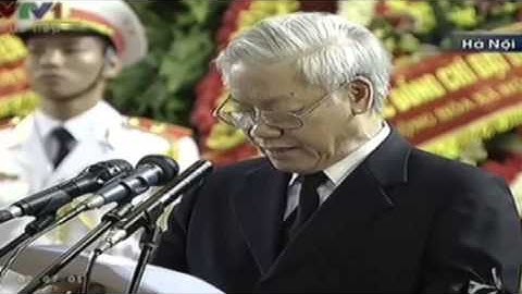 Tổng Bí thư Nguyễn Phú Trọng đọc điếu văn lễ tang ĐT Võ Nguyên Giáp p3