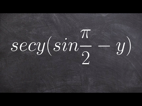 Simplify the trig expression by using the co function identity