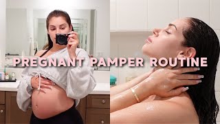 My Pregnancy Pamper Routine♡ Stretch Mark Prevention, Hair Routine, Skincare & More! screenshot 5