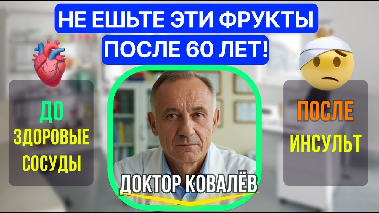 ЭТИ 9 ФРУКТОВ УБИВАЮТ СОСУДЫ ПОСЛЕ 60! ДОКТОР КОВАЛЁВ ОБЪЯСНЯЕТ!