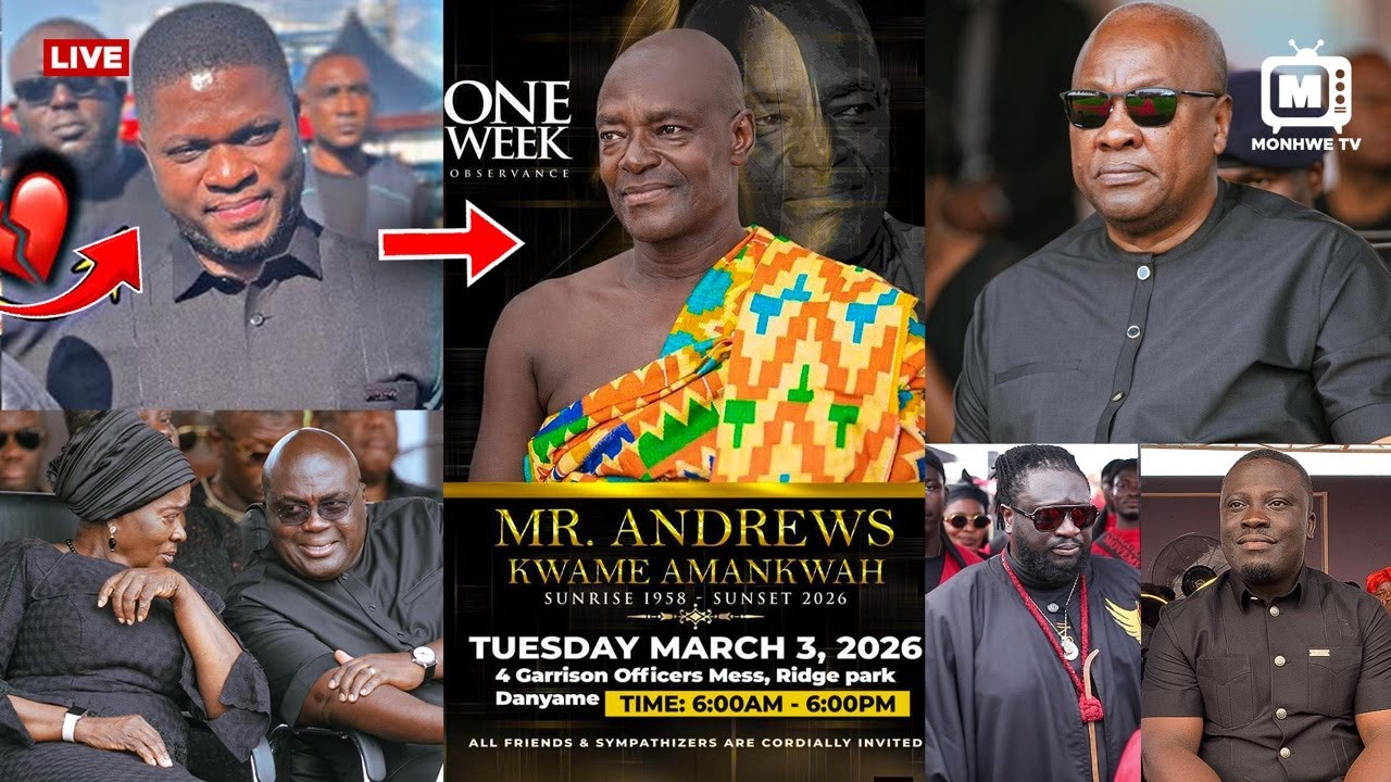 🔴LIVE: 💔🕊️Sammy Gyamfi's In-Law Mr. Andrew Kwame One Week Funeral Observation