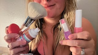 ASMR - 💄 doing your makeup and quick hair brushing // whispered