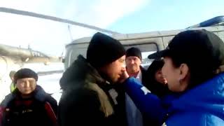 Rescued helicopter pilot arrived in Khunuu village
