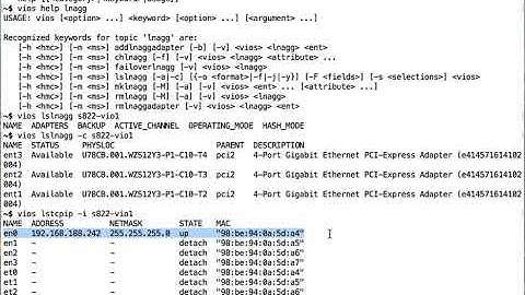 Link Aggregations with LPAR Tool