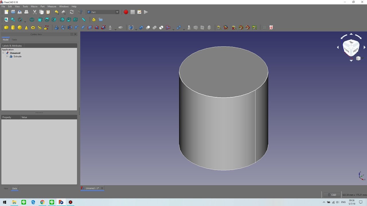 FreeCAD Cylinder - YouTube