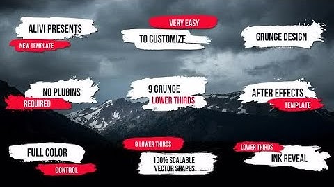 Grunge Ink Lower Thirds Motion Graphics Templates