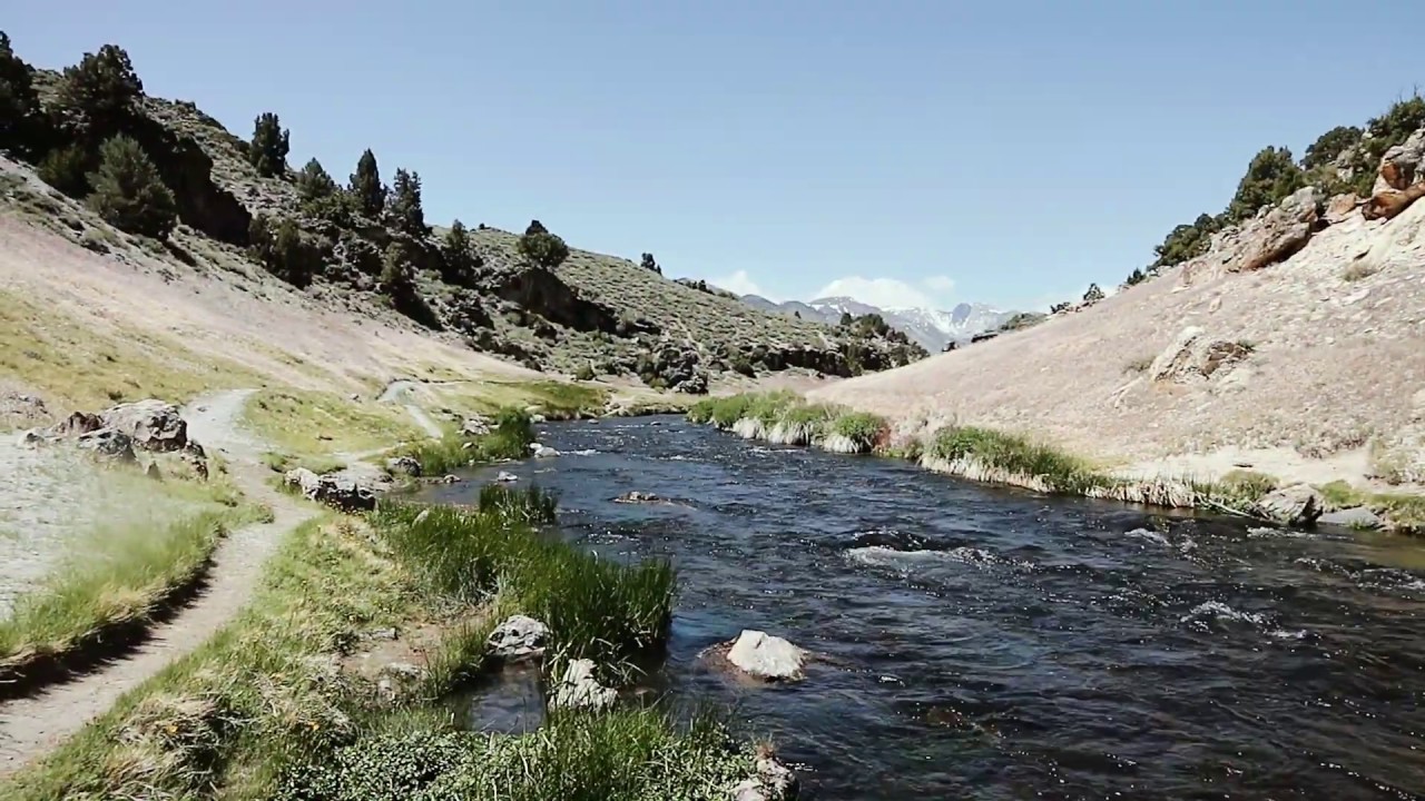 Hot Creek, Mammoth Creek, California - JUNE 2020