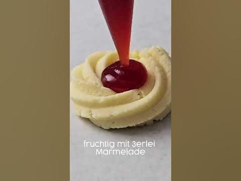 Einfaches Spritzgebäck ohne Fleischwolf mit 3erlei Marmelade - YouTube