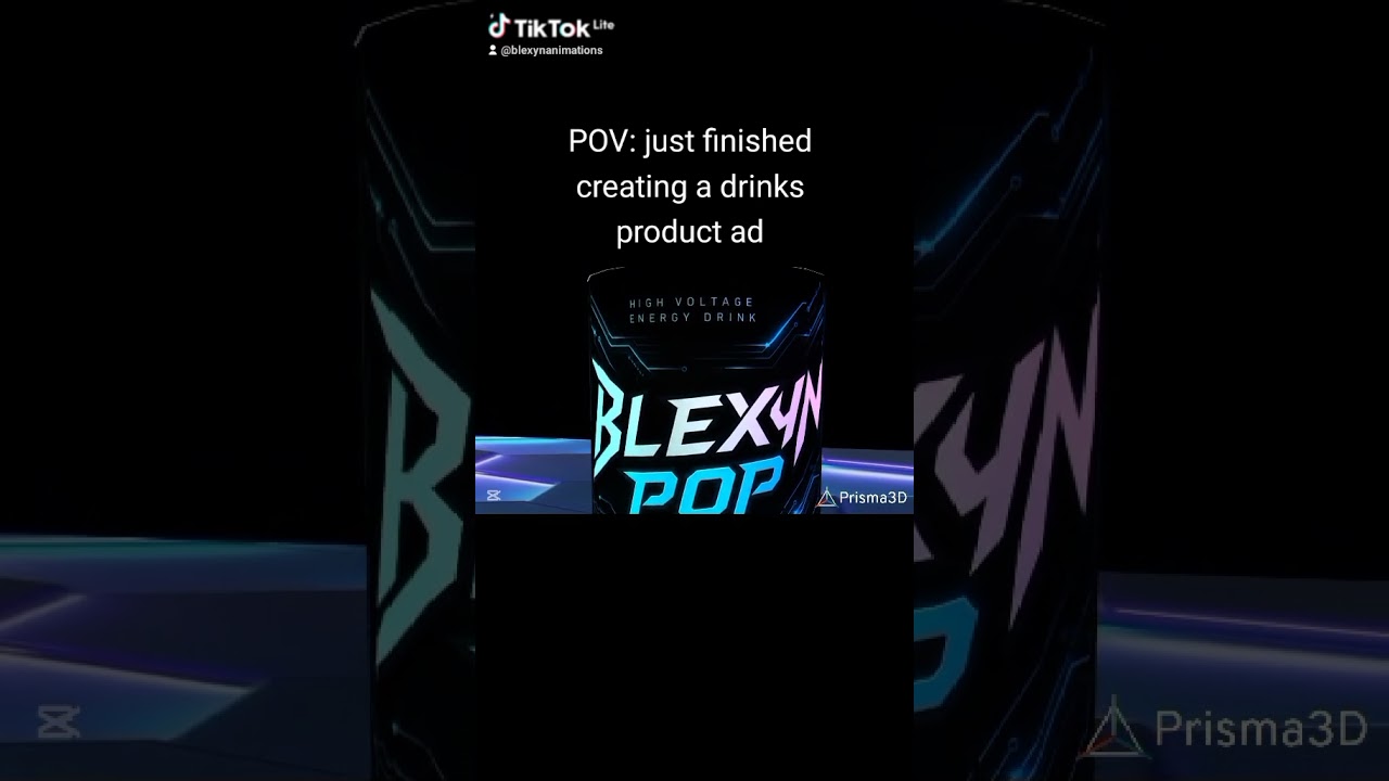 POV: just finished creating a drinks product ad #animation #cgiads #graphicanimation #prisma3d