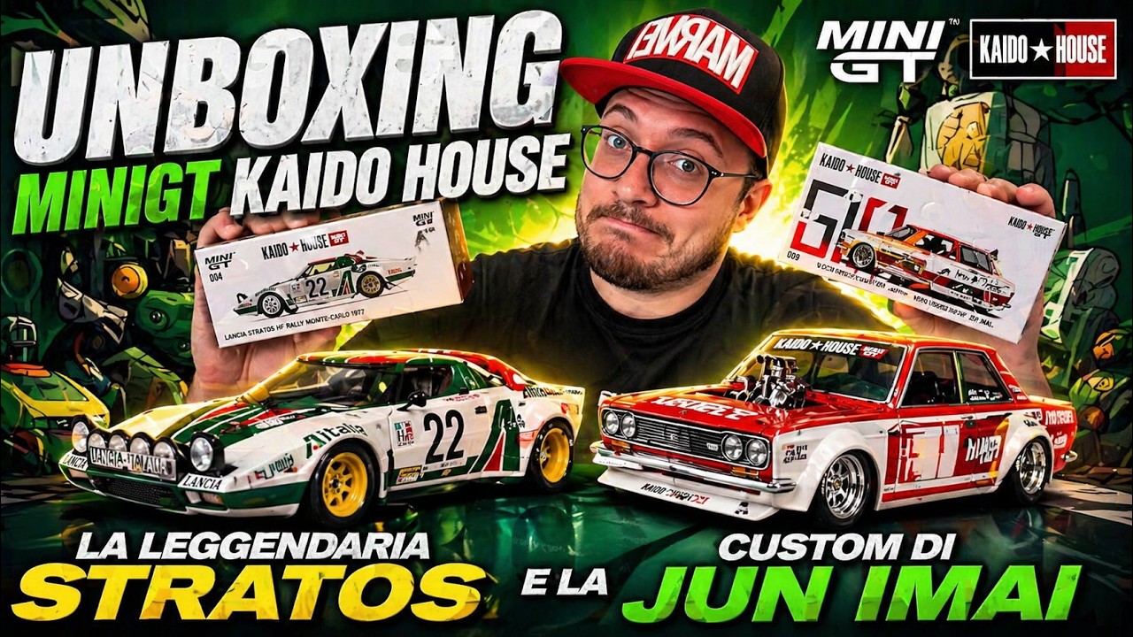 Unboxing MiniGT Kaido House: Lancia Stratos 1977 e Datsun 510 Pro Street