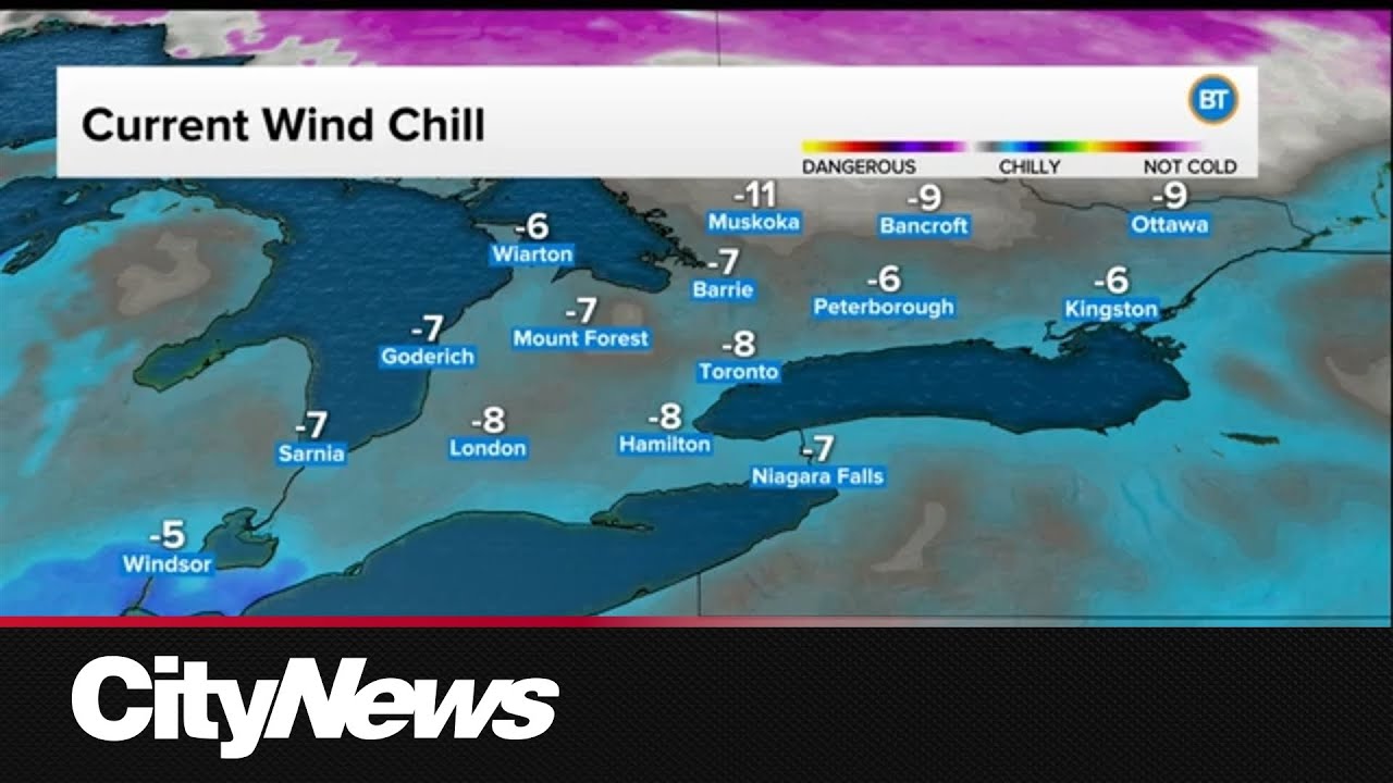 Cold weather returns to the GTA on Monday - YouTube