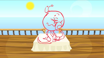 Hungry tentacles -  character animation by Anastázia Volárová