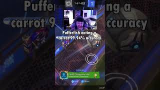 Pufferfish eating a carrot 99.94% accuracy #rocketleague #rocketleagueclips #gaming#shorts