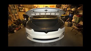 Tesla Model X 2022 Plaid Refresh Power Frunk Install