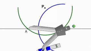 Geometry  Constructions 4  Perpendicular to Line Through Point Not on Line