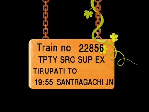 Train No 22856 Train Name TPTY SRC SUP EX TIRUPATI RENIGUNTA JN GUDUR JN VIJAYAWADA JN ELURU