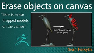 How to selectively erase dropped content on your canvas in ZBrush
